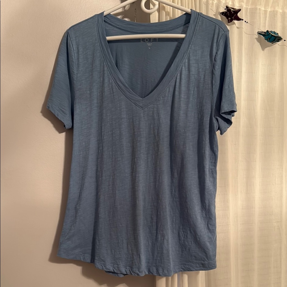 LOFT Blue Relaxed Short Sleeve T-Shirt